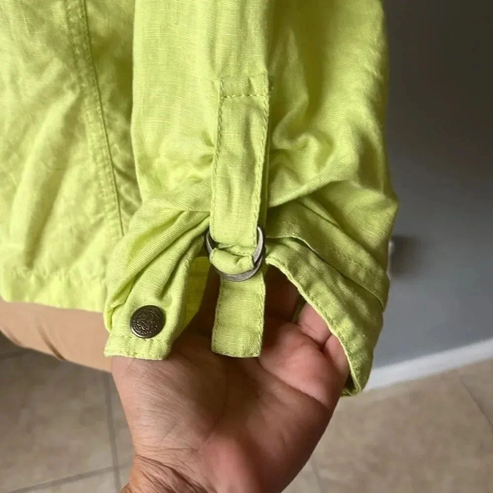 Drape Front Linen Jacket - Picture 6 of 9